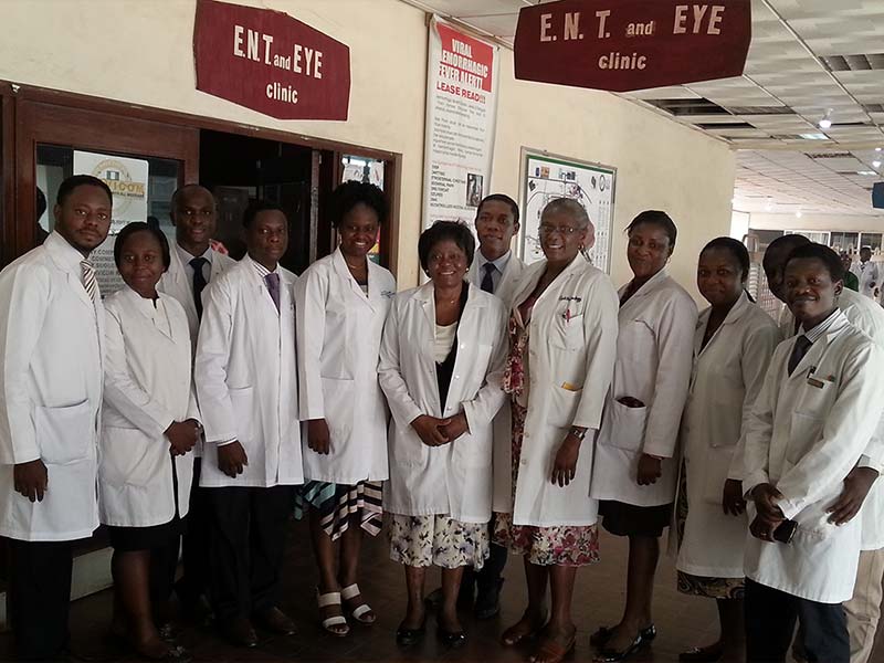 Team of eye doctors in Africa